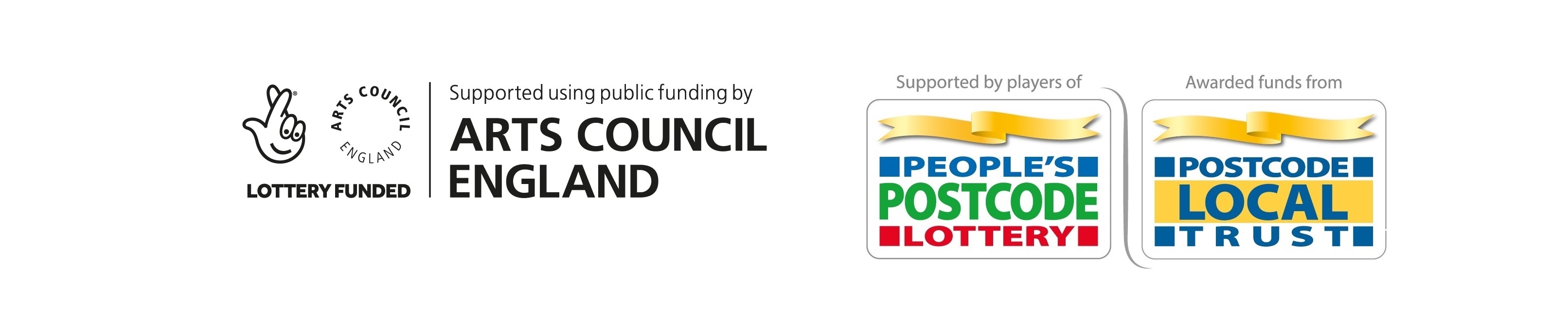 supported by the Arts Council Enfland and the Post Code Local Lottery Trust